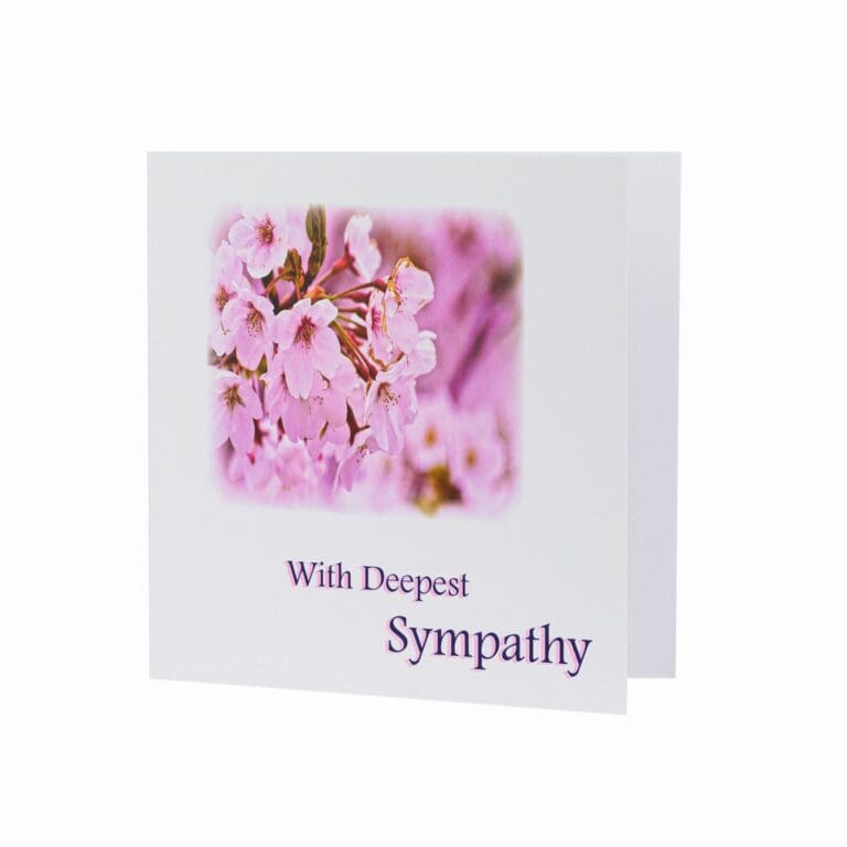Offer your condolences at a time of loss with our specially designed Hospice sympathy card, all proceeds from the sale of this card go directly to Hospice care. Verse reads: May peace, love and comfort surround you now and in the days ahead.