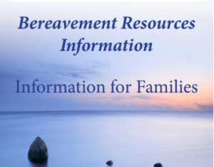 Bereavement Resources Information leaflet cover